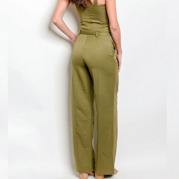 Ivory rose Pants - BIN#19 - IVORY ROSE Women’s Small Belted Dress Pants in Olive
